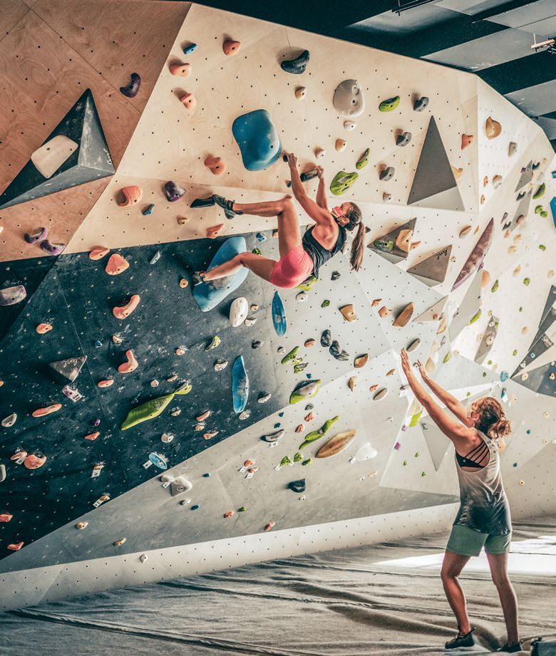 Fitness options abound in the city and beyond. PHOTO: COURTESY OF BENCHMARK CLIMBING STUDIO