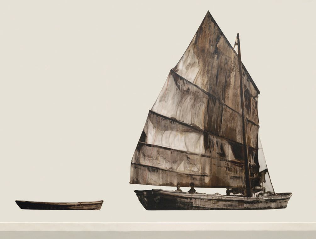 Hung Liu, “Shrimp Junk II” (1994) PHOTO COURTESY OF: THE ARTIST AND THE FINE ARTS MUSEUMS OF SAN FRANCISCO