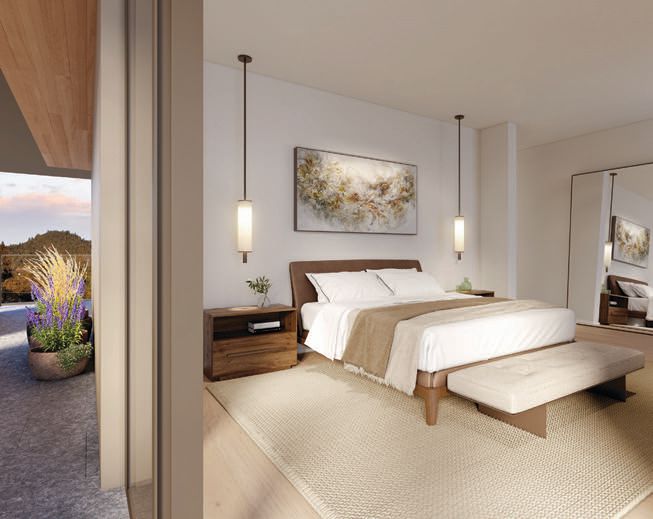 A penthouse primary bedroom. RENDERING BY MOLT STUDIOS/COURTESY OF MILL DISTRICT
