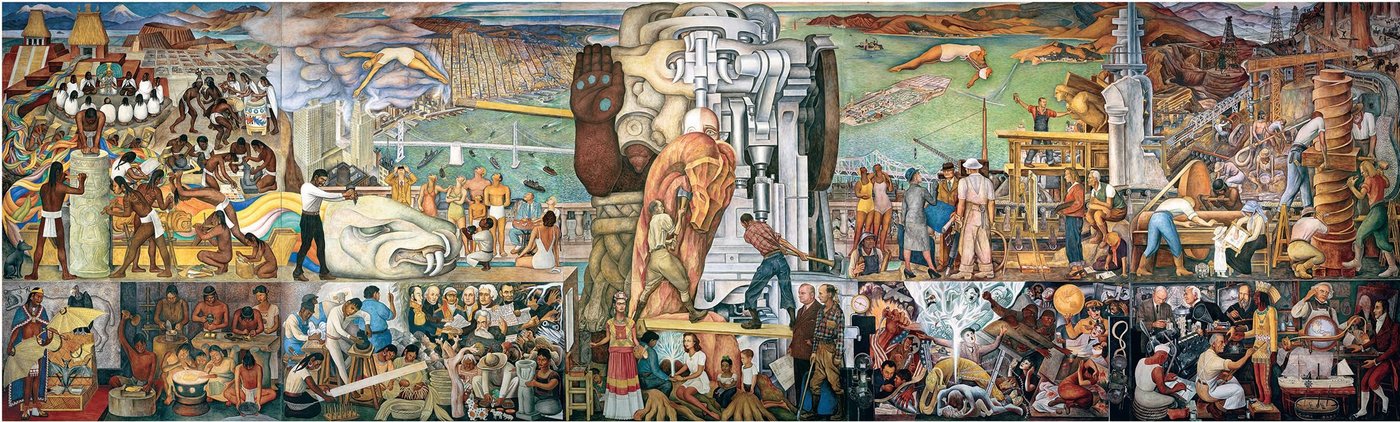The “Pan American Unity” mural by Diego Rivera PHOTO: BANCO DE MEXICO DIEGO RIVERA & FRIDA KAHLO MUSEUMS TRUST, MEXICO D.F./ARTIST RIGHTS SOCIETY (ARS),NEW YORK, COURTESY OF CITY COLLEGE OF SAN FRANCISCO