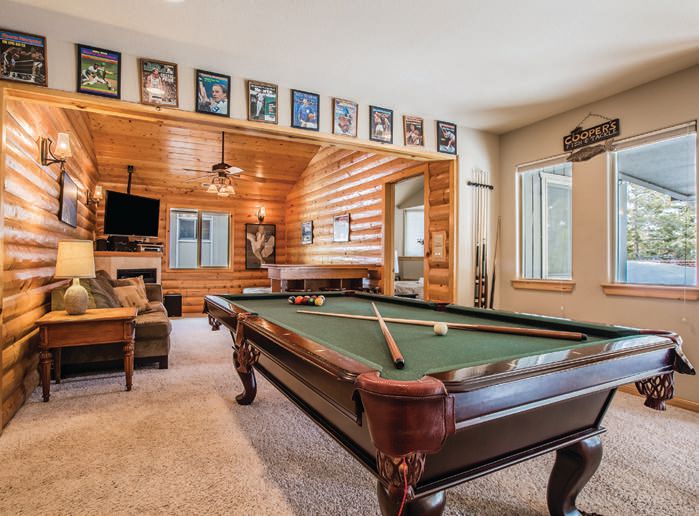 Many properties boast game rooms for entertainment. PHOTO COURTESY OF RNR VACATION RENTALS
