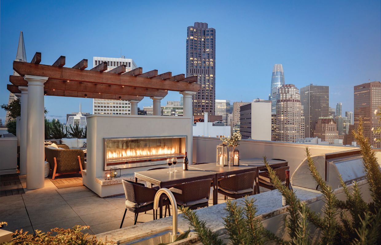 The rooftop lounge at Crescent Nob Hill PHOTO: BY SCOTT HARGIS