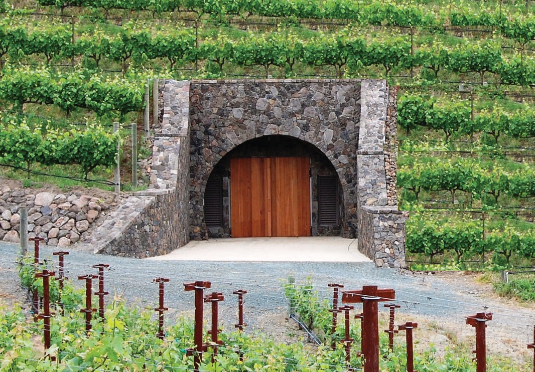The wine cave entrance at Porter Family Vineyards PHOTO COURTESY OF BRANDS