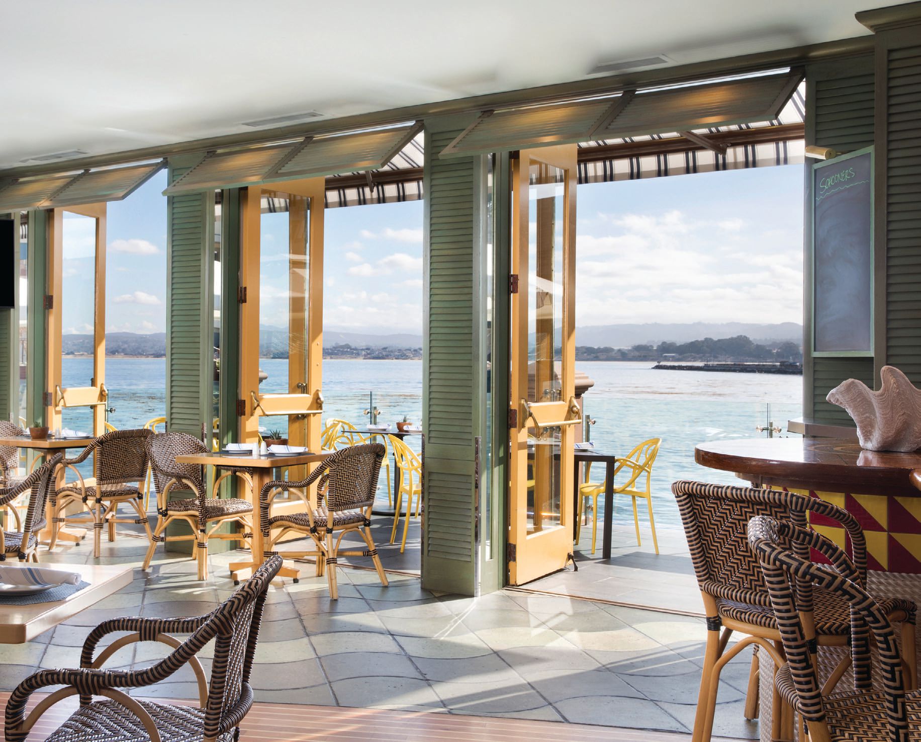 The dining room views at Coastal Kitchen. PHOTO COURTESY OF MONTEREY PLAZA HOTEL AND SPA