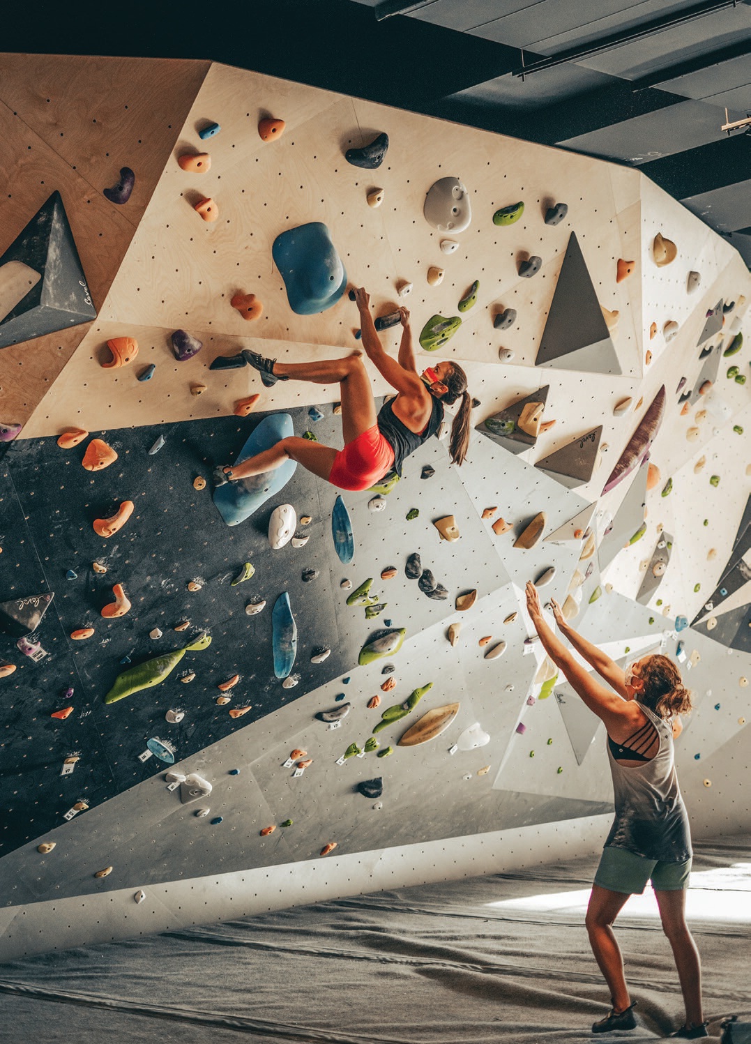  Benchmark Climbing offers a fun fitness experience for climbers of all skill levels. PHOTO COURTESY OF RBANDS