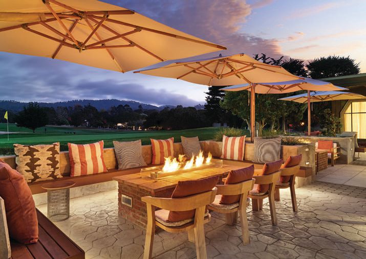  Cozy fire pits at Sea Root restaurant PHOTO COURTESY OF THE HYATT MONTEREY