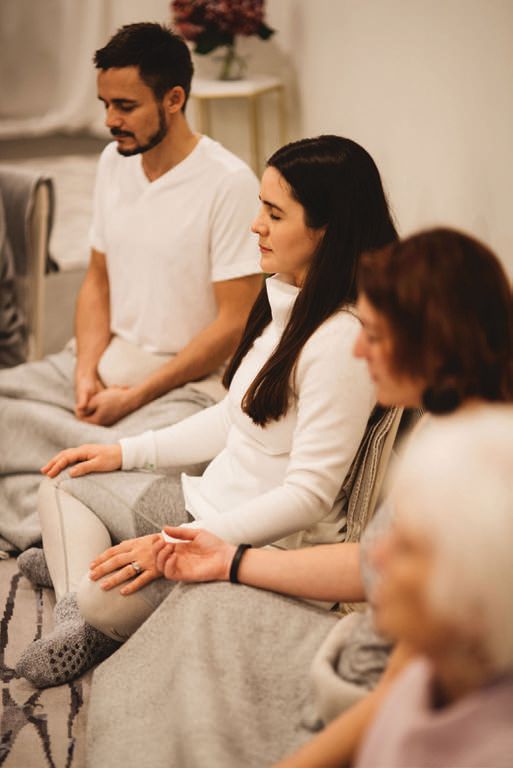 Group meditation at Anchor Yoga ANCHOR PHOTO BY LISA SZE PHOTOGRAPHY/COURTESY OF VENUE