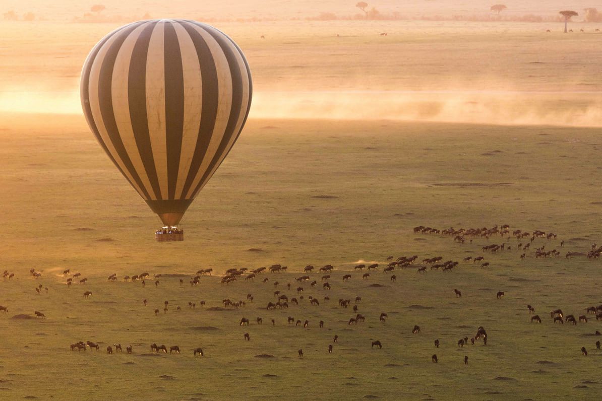 A hot air balloon safari in East Africa PHOTO COURTESY OF BRAND