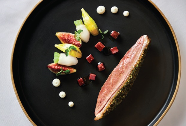 Luce’s pistachio-crusted duck LUCE PHOTO BY NADER KHOURI 