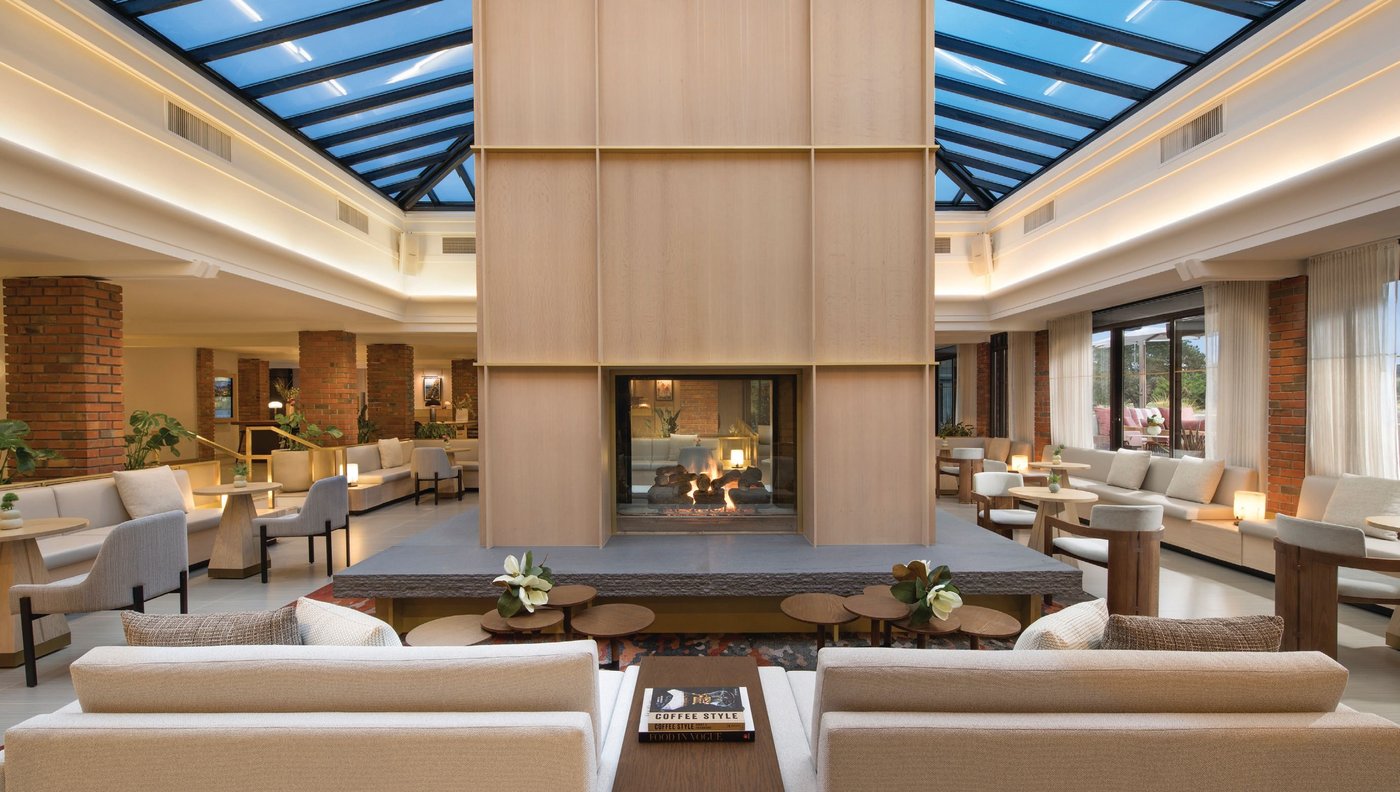 The lobby fireplace lounge at the newly renovated Hyatt Regency Monterey Hotel & Spa. PHOTO COURTESY OF THE HYATT MONTEREY