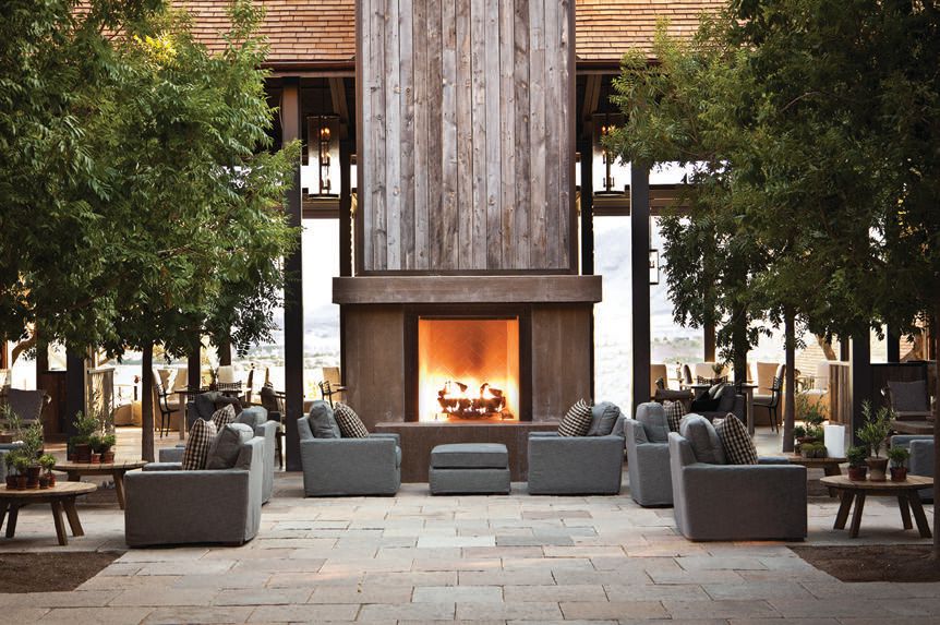 A welcoming fireplace at Ram’s Gate is part of the tasting-room experience. PHOTO: BY ROCCO CESELIN.