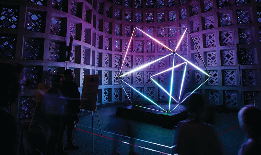 “SEI05” (2018) by CHiKA in collaboration with Dr. Emily Rice at New York Hall of Science PHOTO COURTESY OF THE EXPLORATORIUM