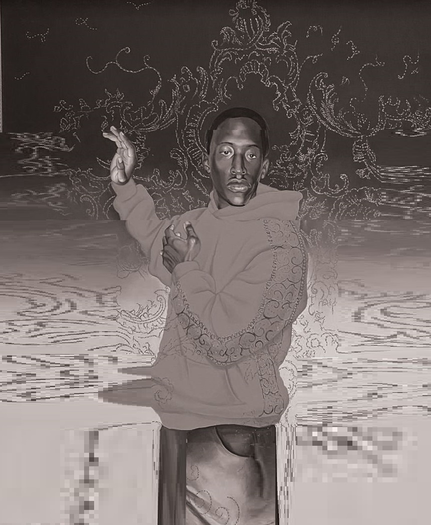 Kehinde Wiley, "Apotheosis of Admiral Vettor Pisani #2" (2003, acrylic on canvas), 73 inches by 48 inches by 1.5 inches PHOTO COURTESY OF HOLLY BAXTER