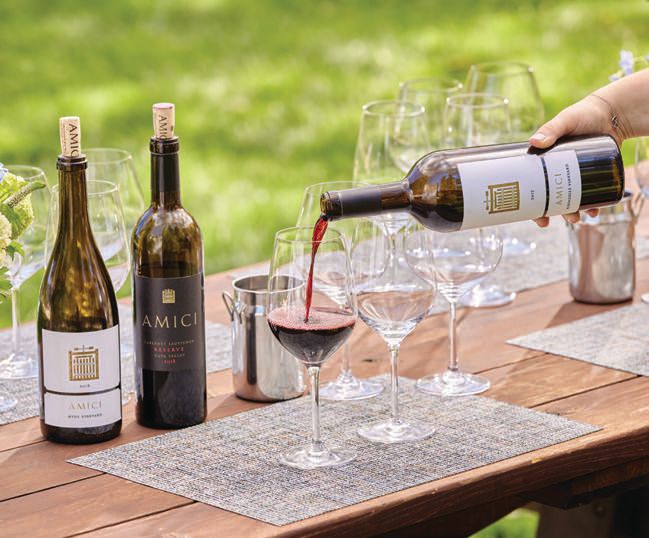 Amici Cellars in Calistoga offers a breathtaking setting for weekend tastings. PHOTO: COURTESY OF AMICI CELLARS