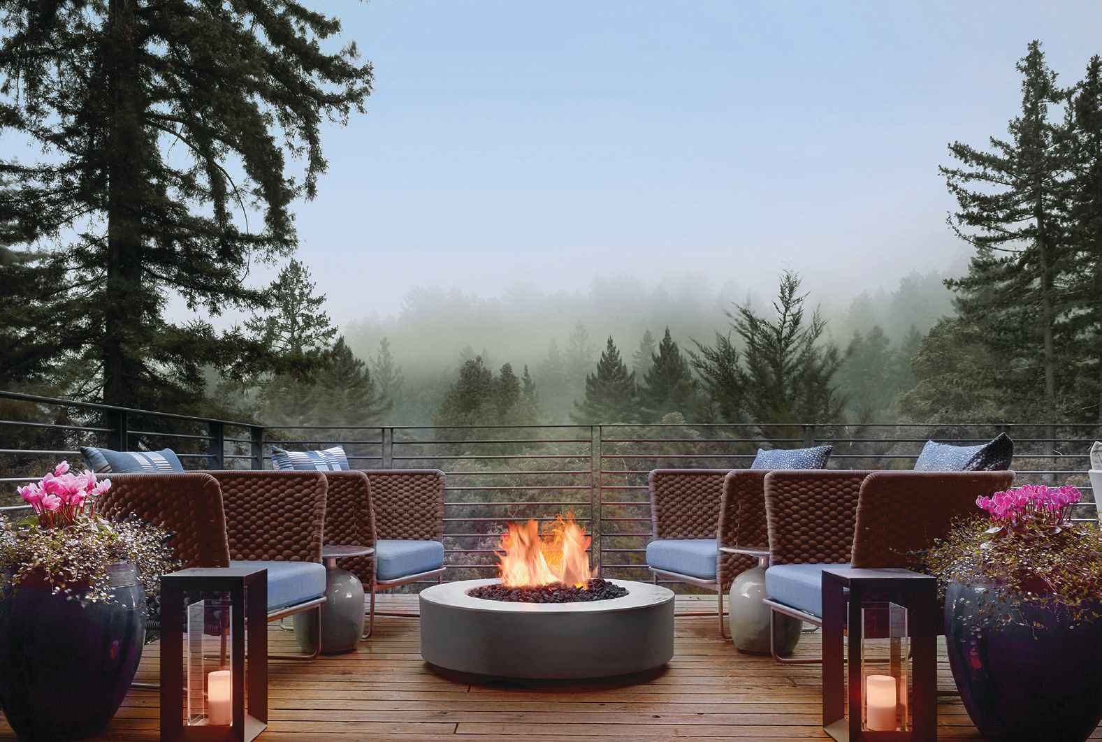 Cozy up among majestic Northern California redwoods at Canyon Ranch. PHOTO: COURTESY OF JUICE BEAUTY