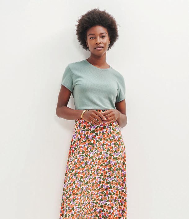 The Blaze washable silk skirt from Amour Vert. PHOTO COURTESY OF BRANDS