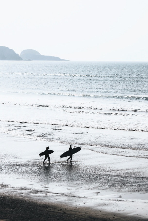 “Feral is a local wetsuit company by guys who surf Ocean Beach every day. They make the best wetsuits for women who are serious about surfing.” feralsurfing.com PHOTO: BY INES ALVAREZ FOR UNSPLASH