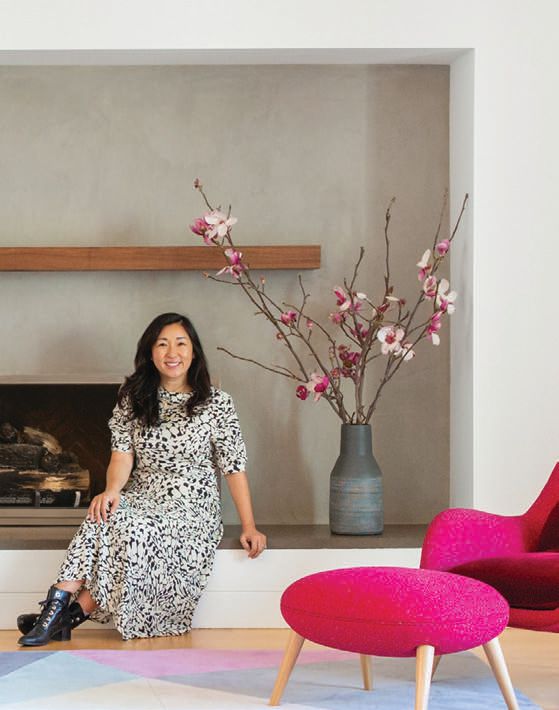 Designer Clara Jung creates comfortable spaces that feature whimsical pops of color. PHOTOGRAPHED BY SUZANNA SCOTT