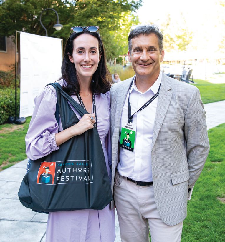 New York Times bestselling writer Nikki Erlick and Michael McCarthy PHOTO COURTEY OF THE SONOMA VALLEY AUTHORS FESTIVAL